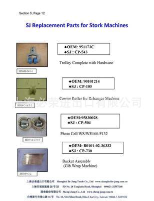 【SJ Replacement Parts For Stock(斯托克)替代配件】價格,廠家,圖片,其他肉類加工機械,上海必榮進(jìn)出口-